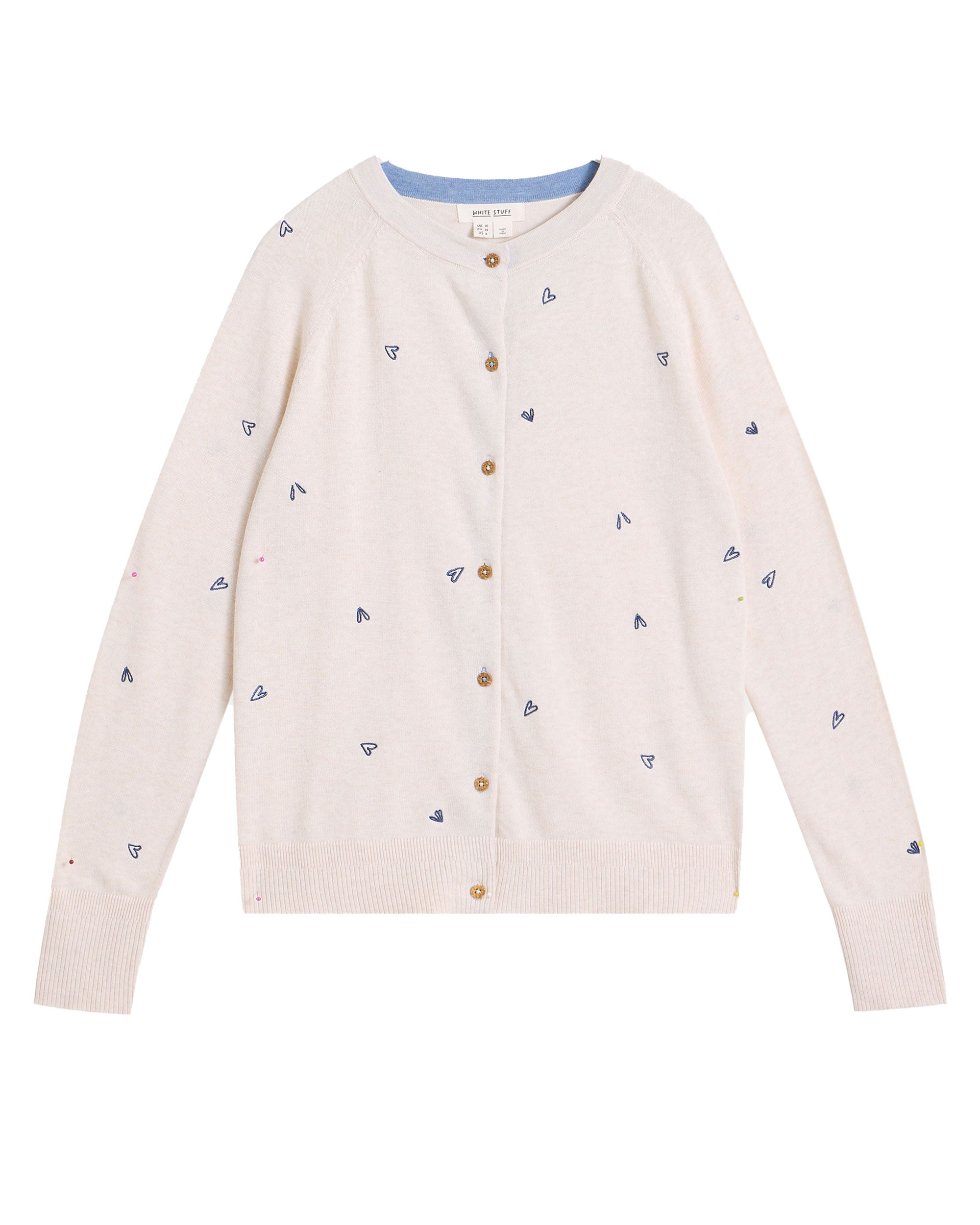 Lulu Embroidered Cardi - Ivory Mlt