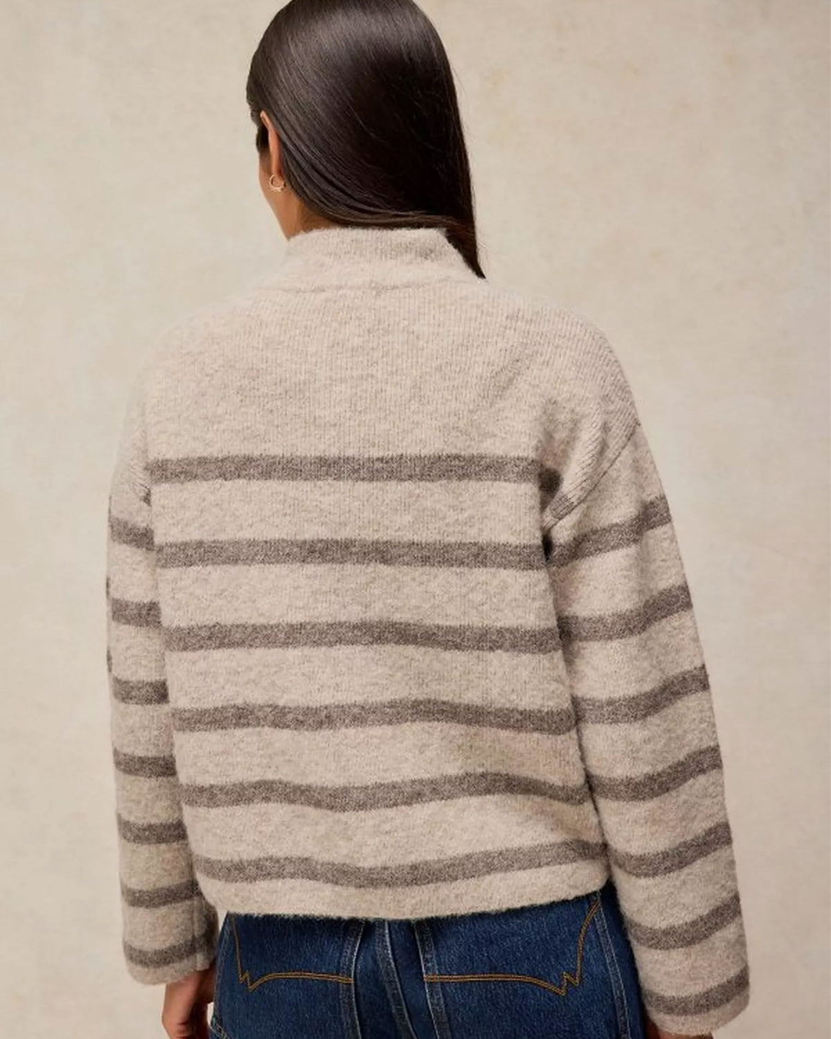 Margot Stripe Cardi - Natural Multi