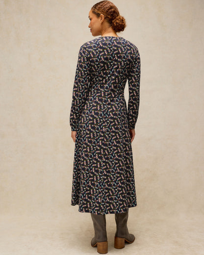 Megan Jersey Dress - Navy Multi