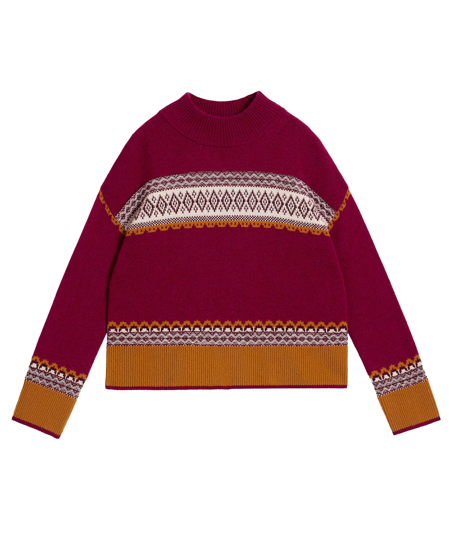 Millie Fairisle Jumper - Pink Multi