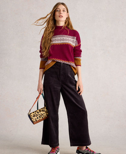 Millie Fairisle Jumper - Pink Multi