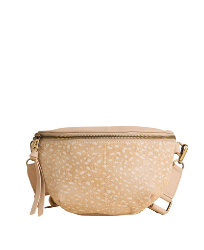 Mini Sebby Leather Sling Bag - Natural Multi