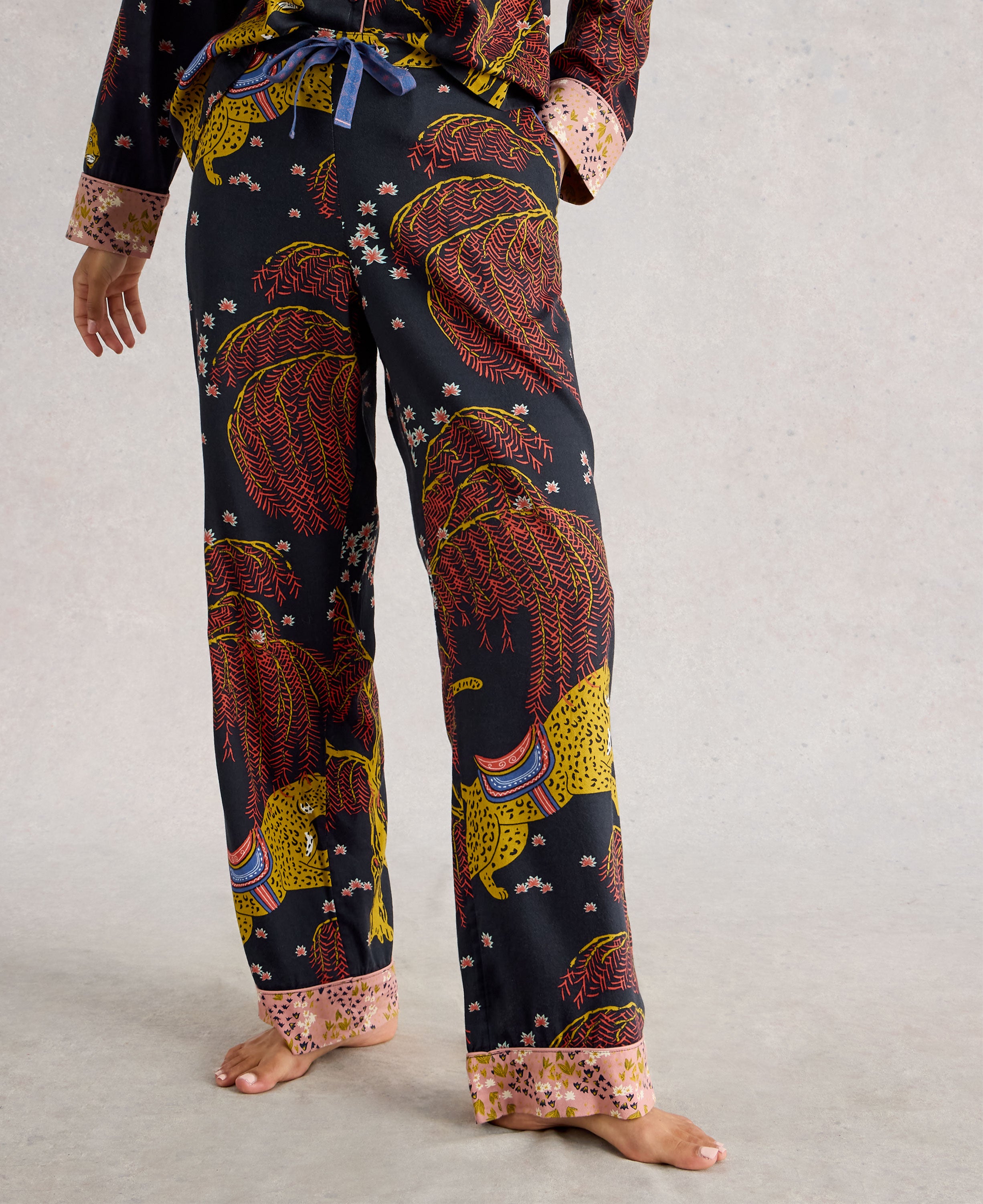 Nina Organic PJ Bottom - Black Multi