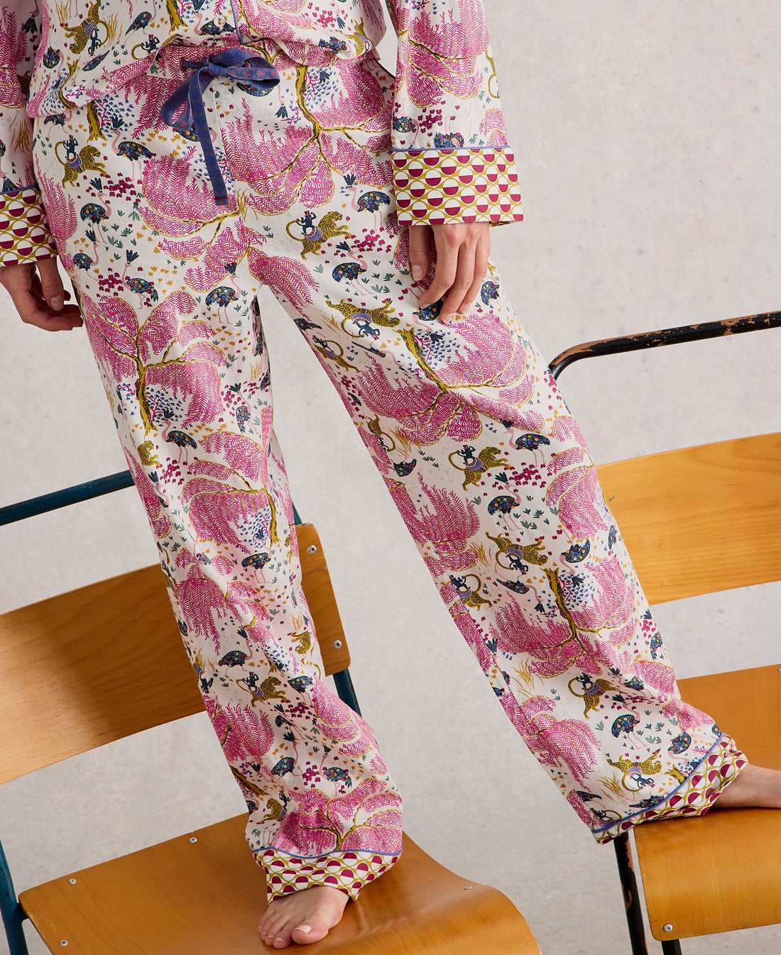 Nina Organic PJ Bottom - Natural Print