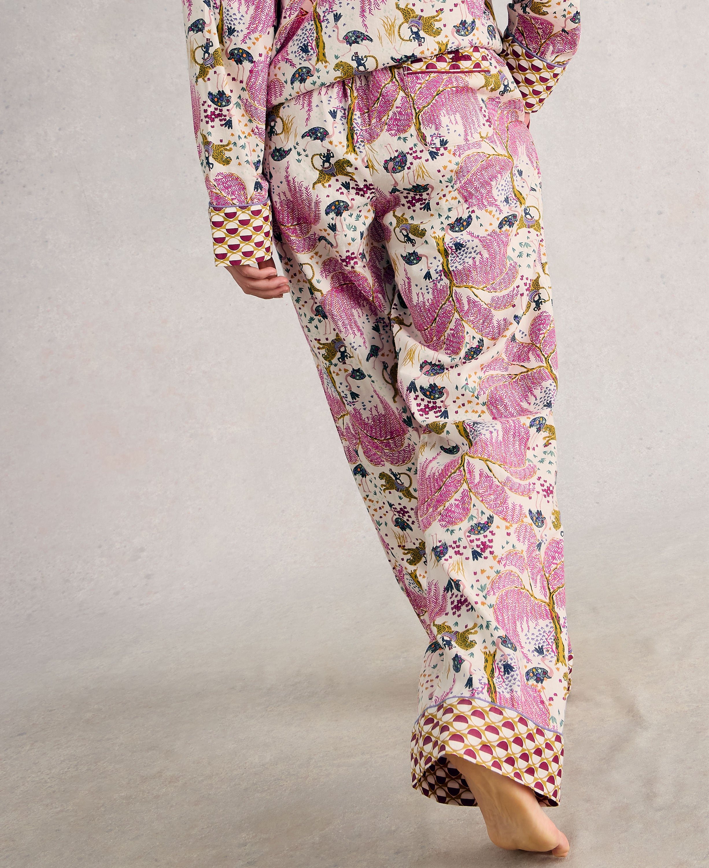 Nina Organic PJ Bottom - Natural Print