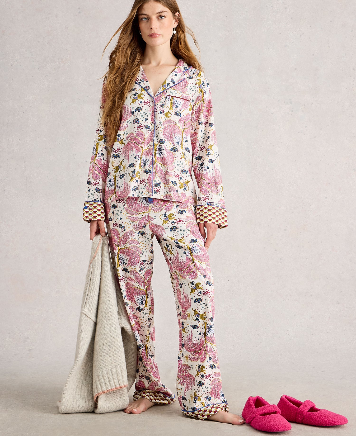 Nina Organic PJ Shirt - Natural Print