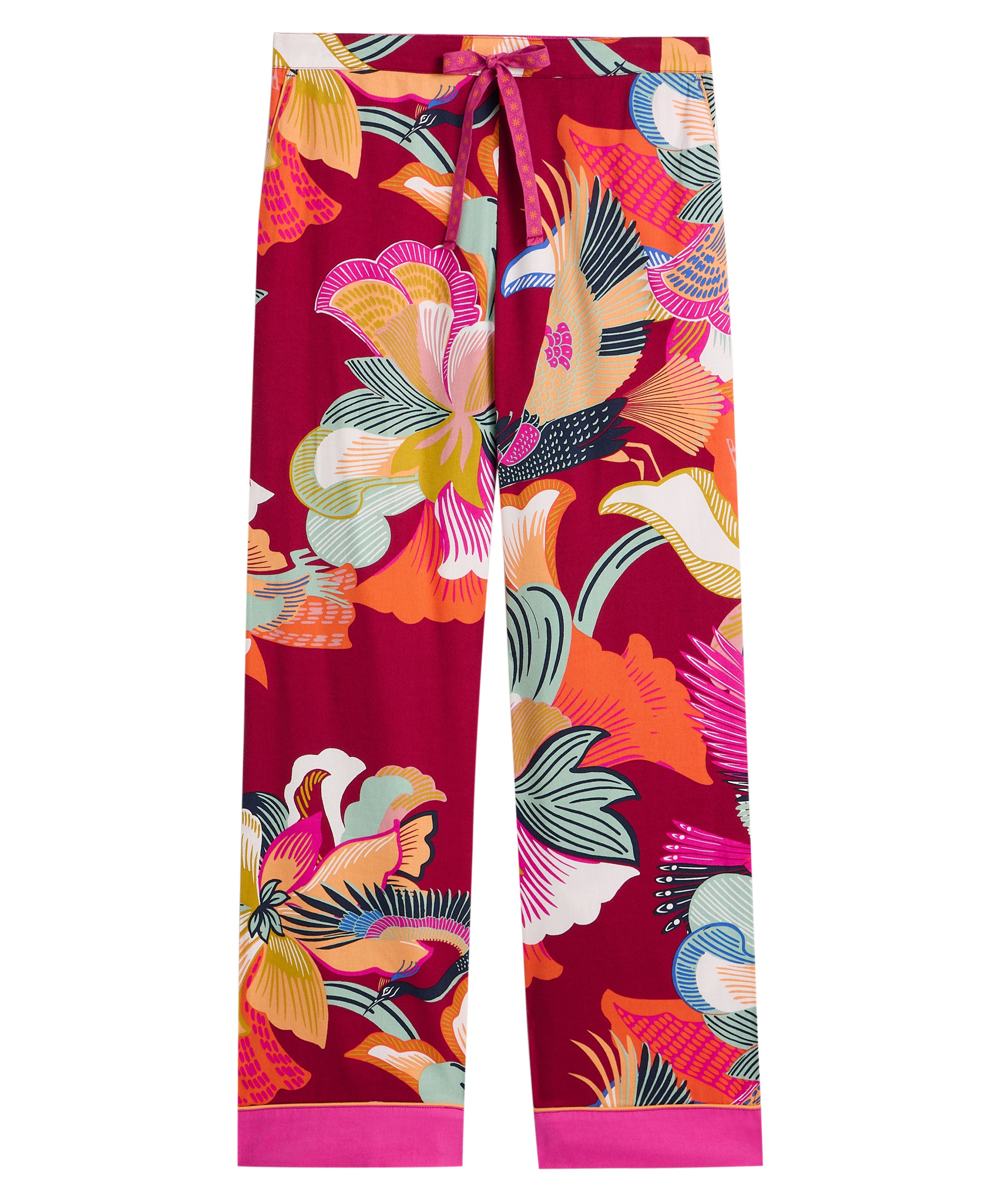 Nina Organic PJ Bottom - Red Multi