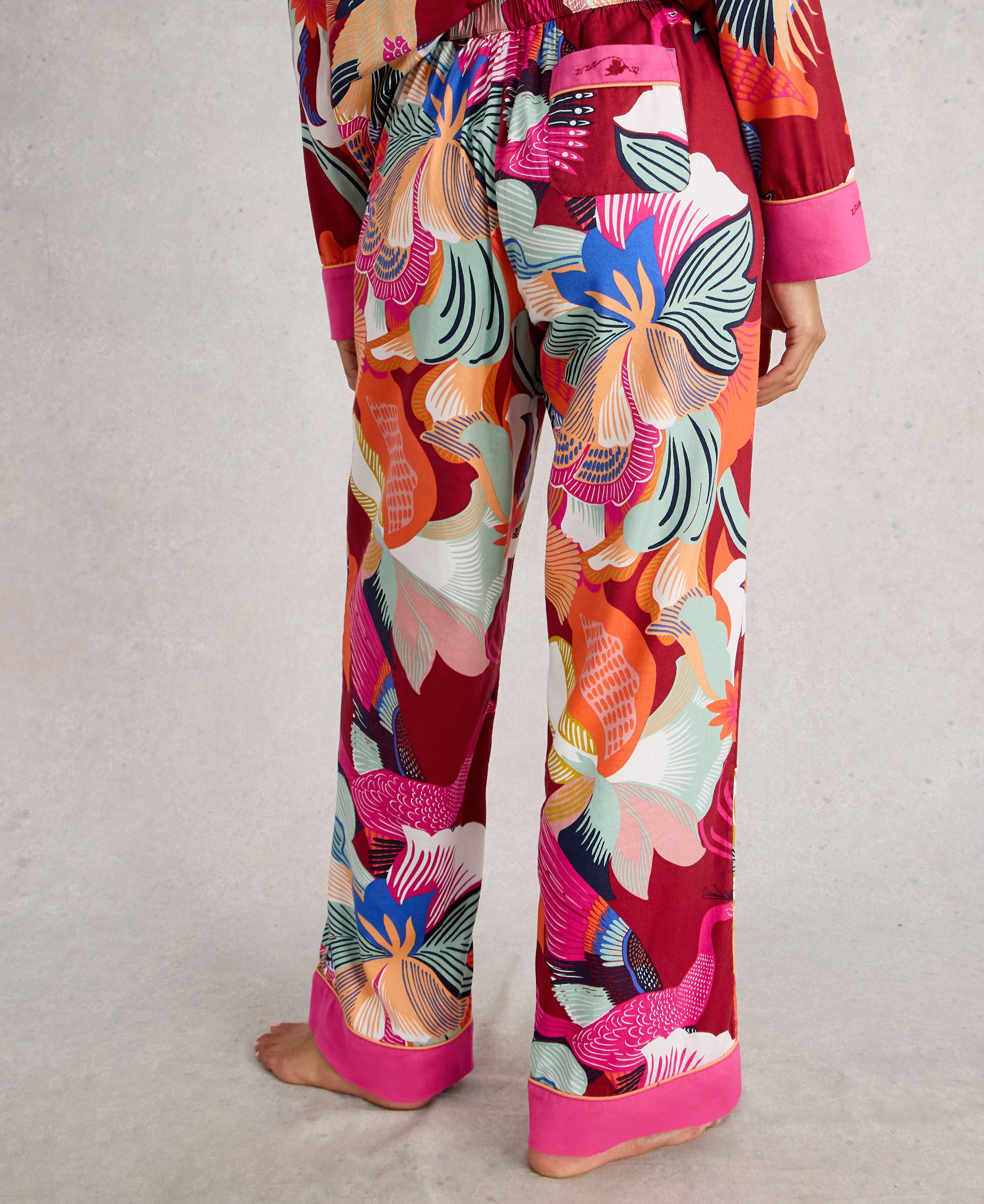 Nina Organic PJ Bottom - Red Multi