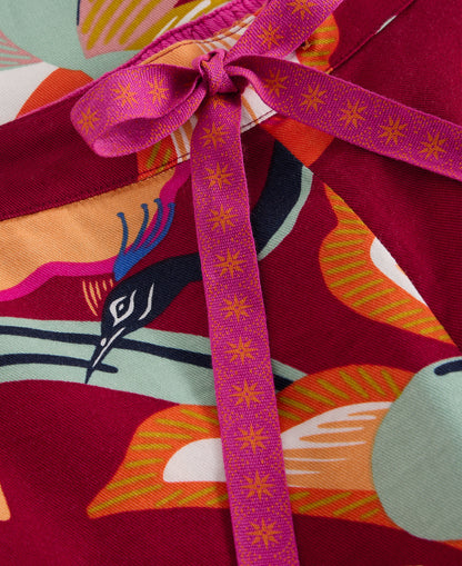 Nina Organic PJ Bottom - Red Multi