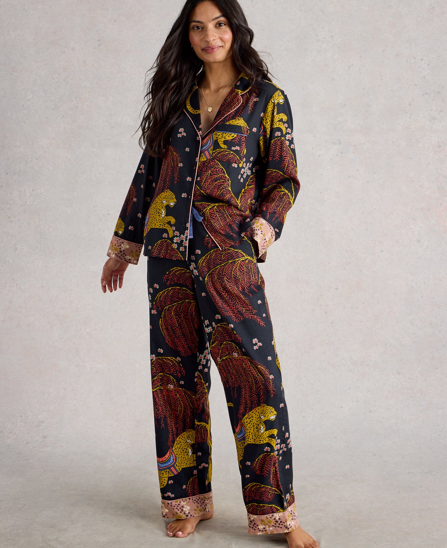 Nina Organic PJ Bottom - Black Multi