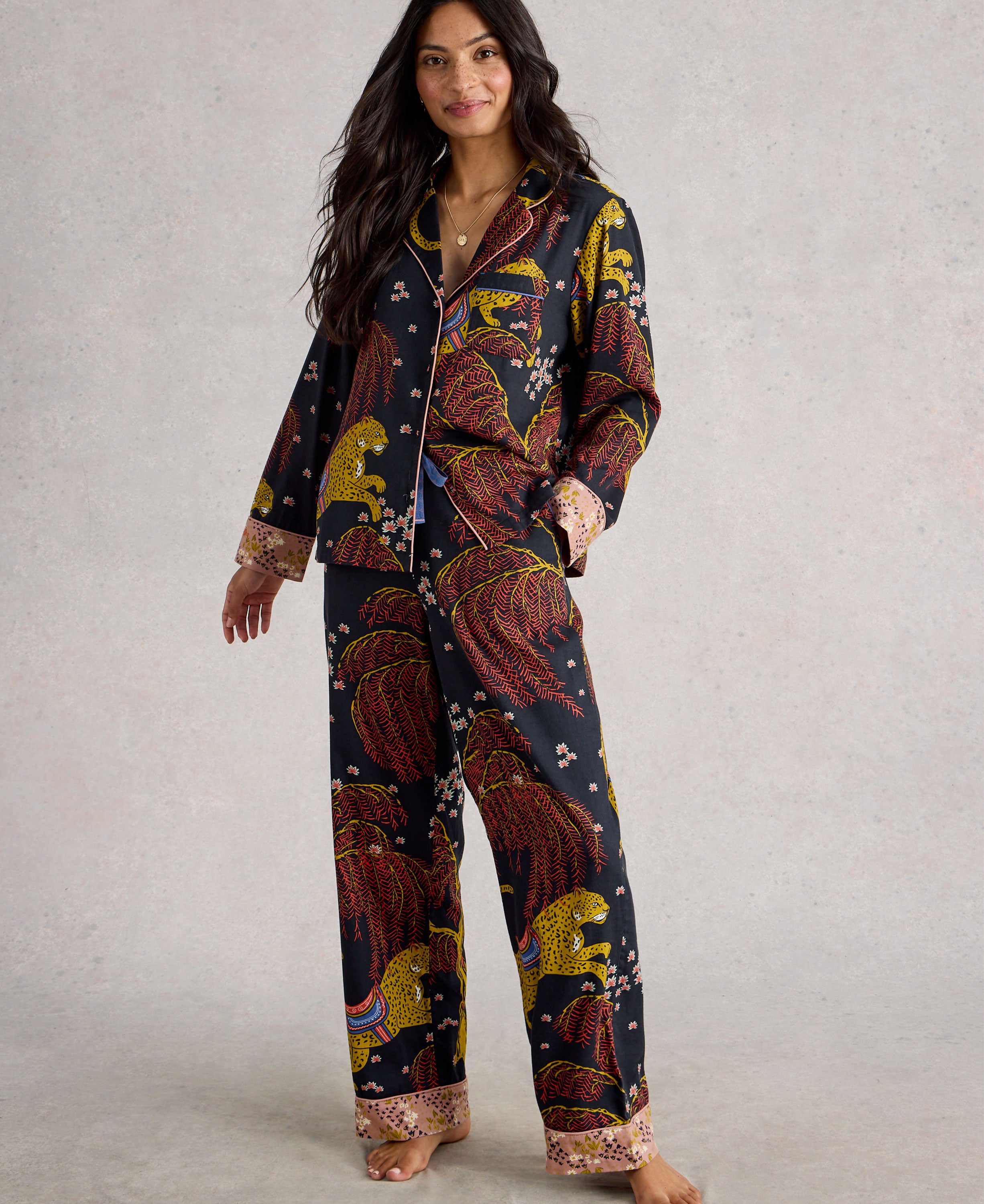 Nina Organic PJ Bottom - Black Multi