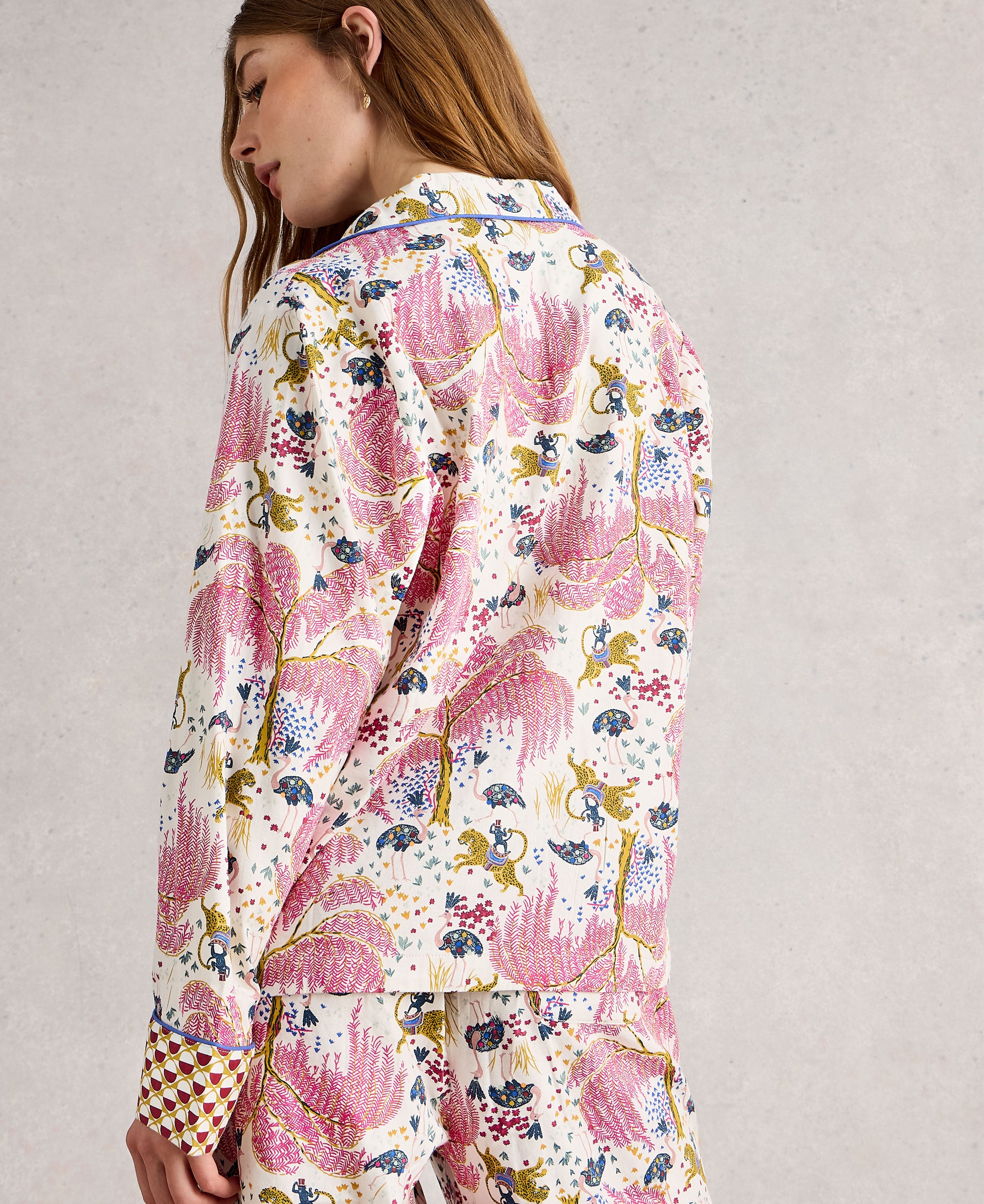 Nina Organic PJ Shirt - Natural Print