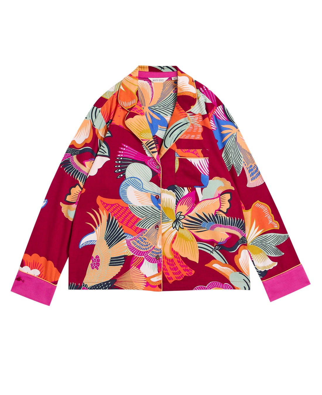 Nina Organic PJ Shirt - Red Multi