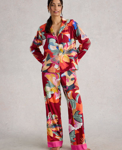 Nina Organic PJ Bottom - Red Multi