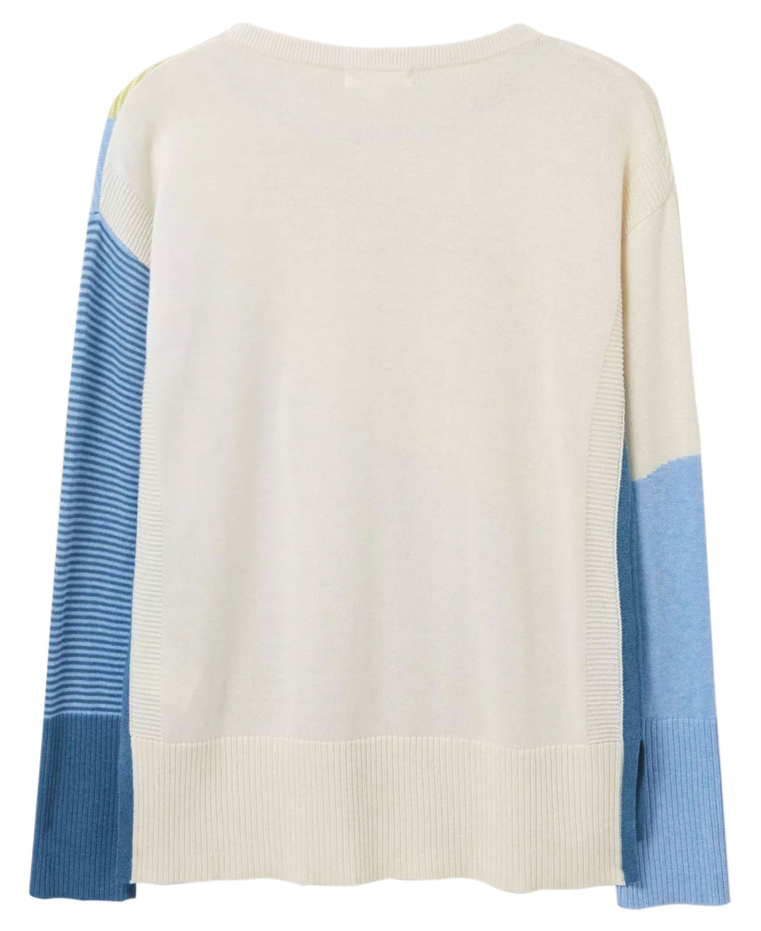 Olive Abstract Jumper - Blue Multi