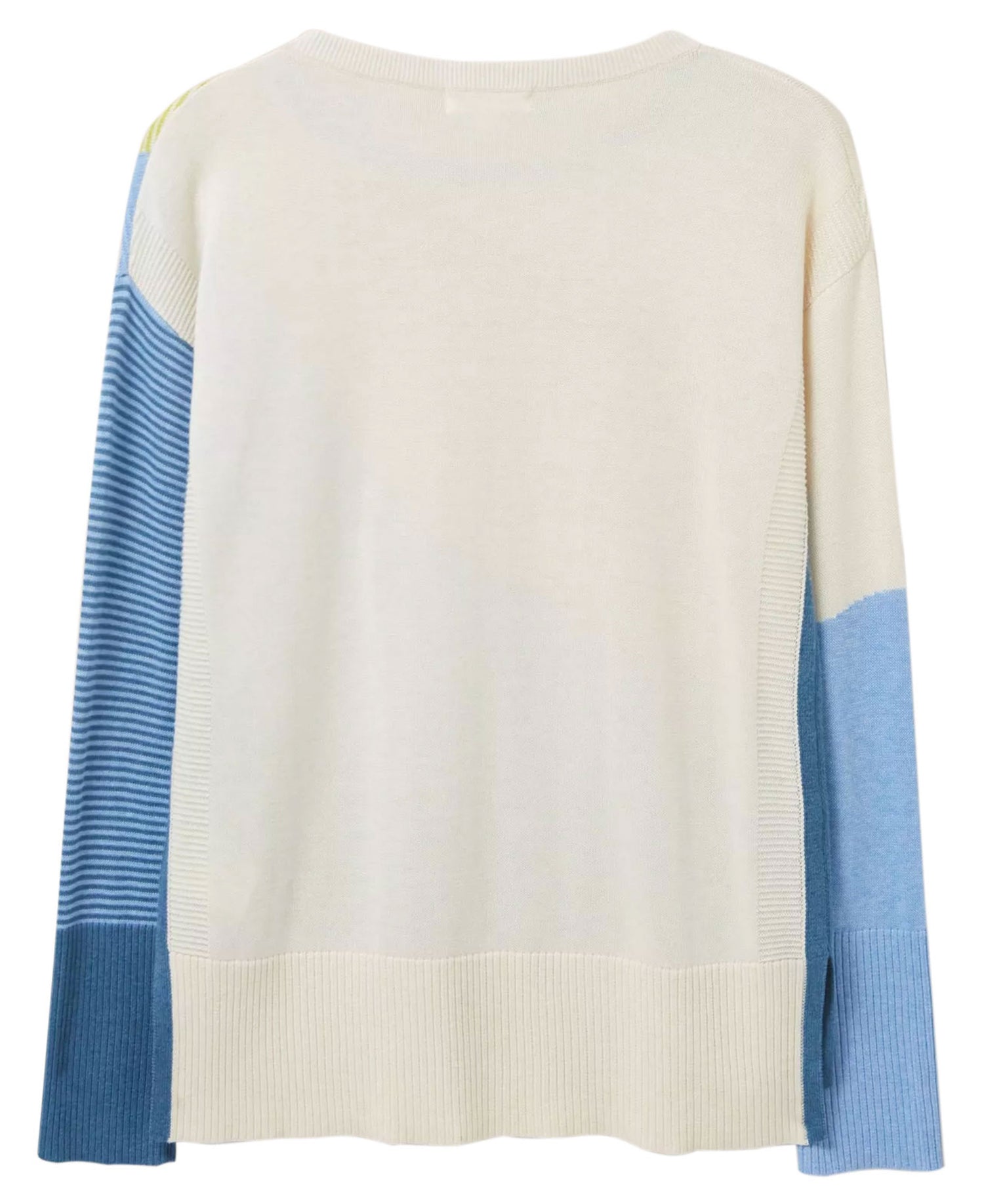 Olive Abstract Jumper - Blue Multi