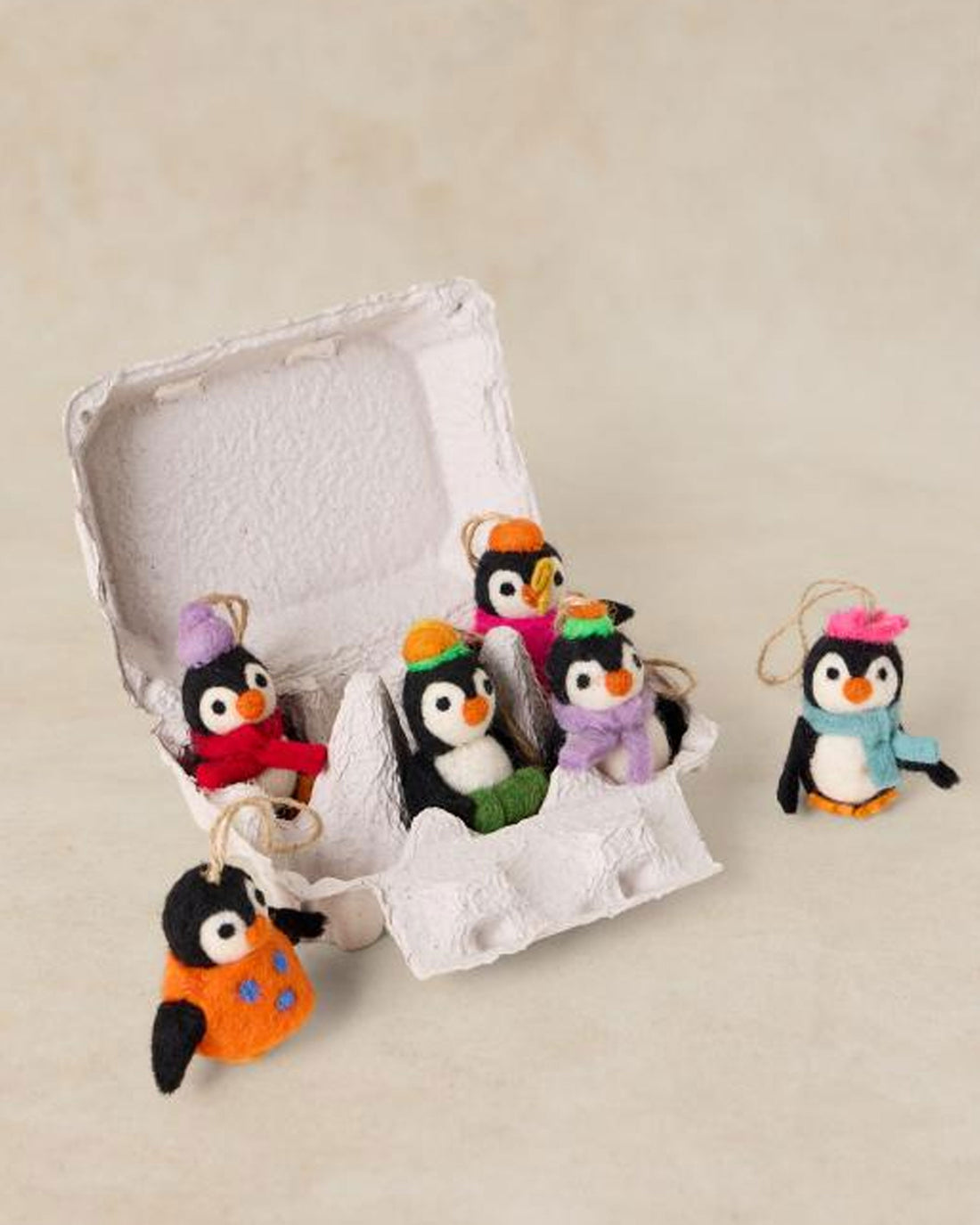 Party Penguin Egg Box - Black Multi