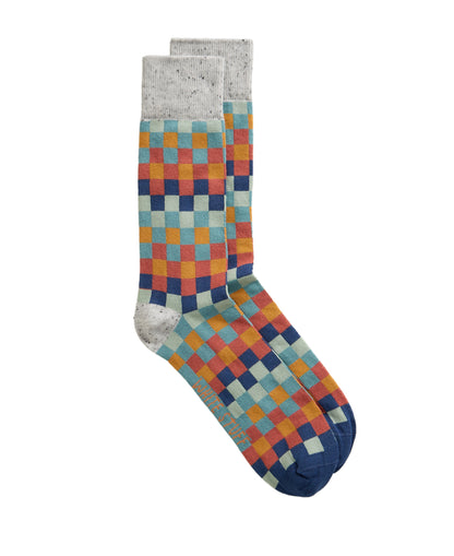 Pattern Ankle Sock - Orange Multi