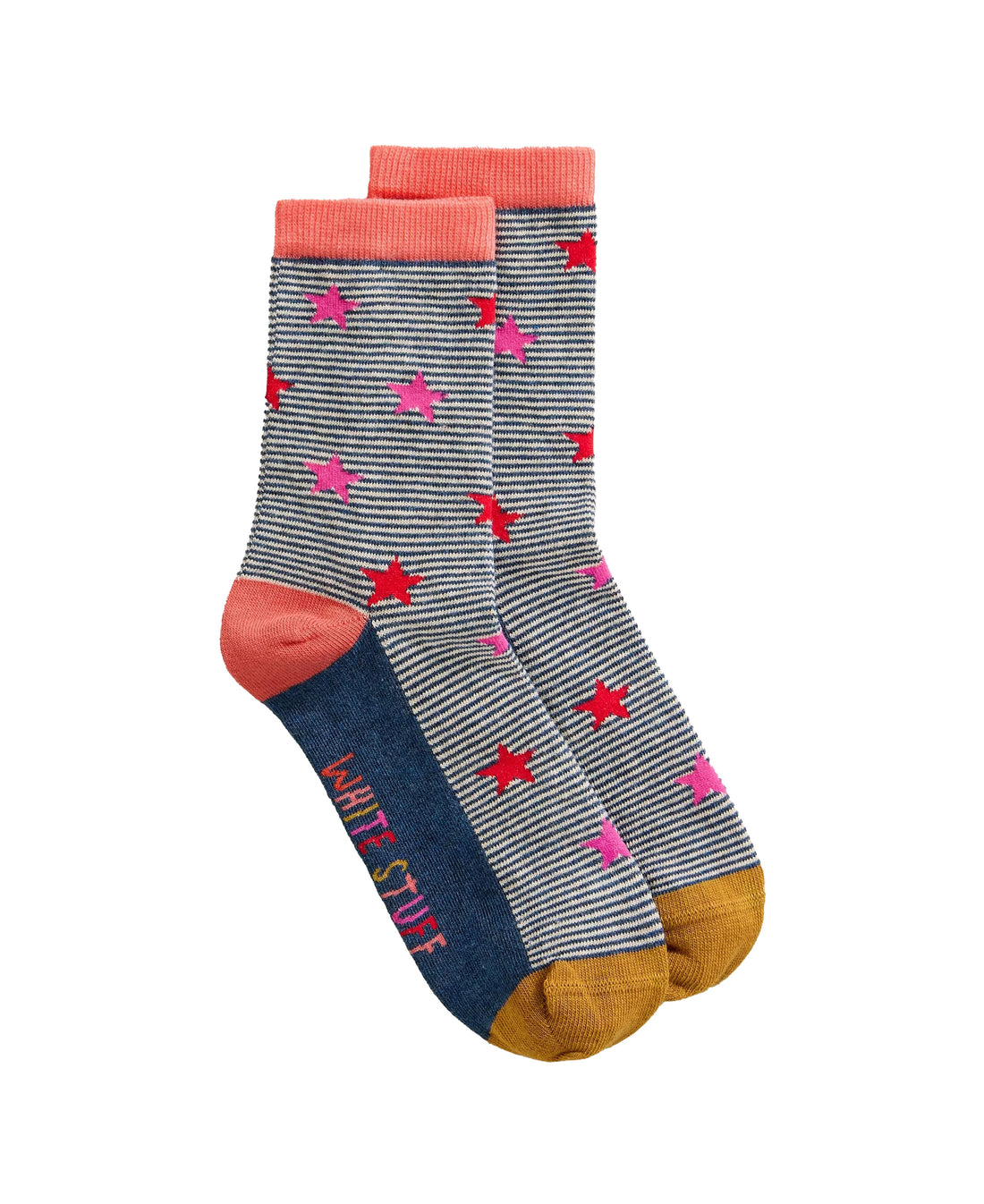 Pattern Ankle Sock - Navy Multi