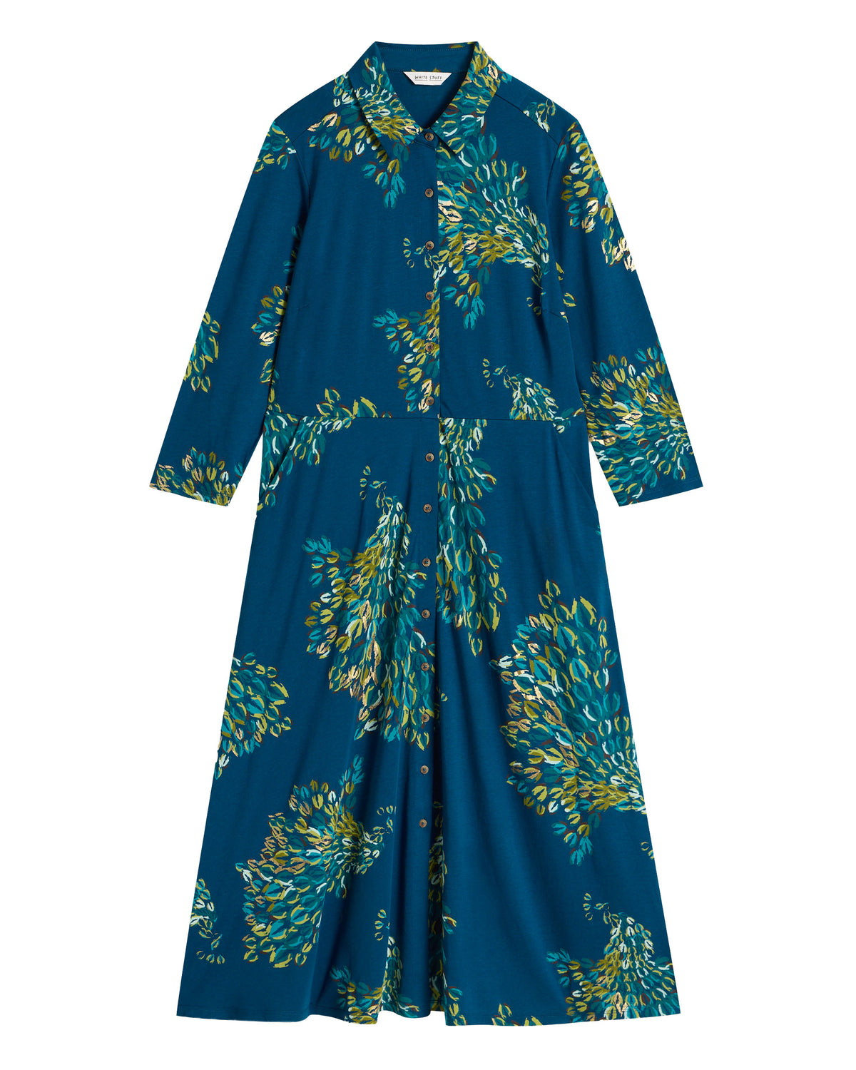 Rua Jersey Dress - Teal Print
