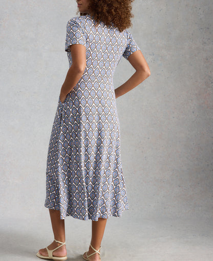 Rua Jersey Shirt Dress - Blue Multi