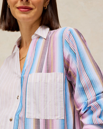 Saffie Mixed Stripe Shirt - Pink Multi