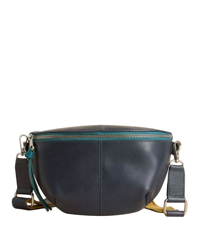 Mini Sebby Leather Sling Bag - Navy Multi