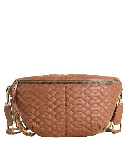 Sebby Leather Sling Bag - Mid Tan