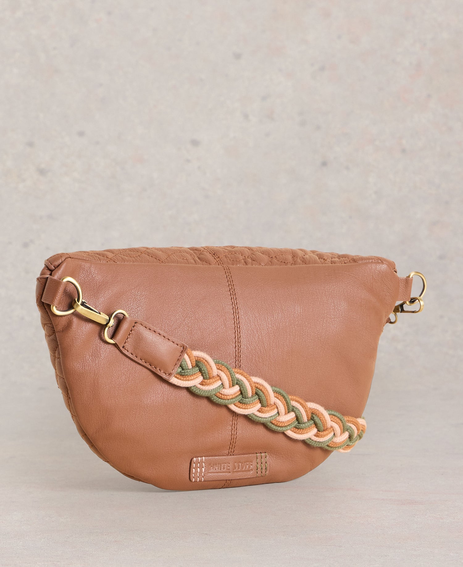 Sebby Leather Sling Bag - Mid Tan