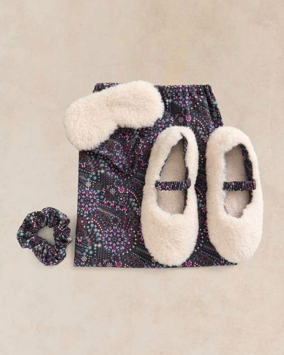 Slipper Gifting Set - Navy Print