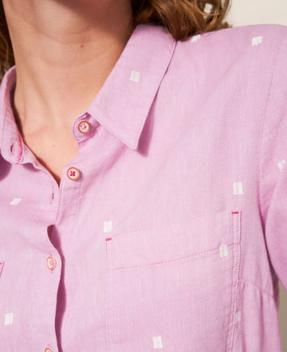 Sophie Organic Cotton Shirt - Pink Multi