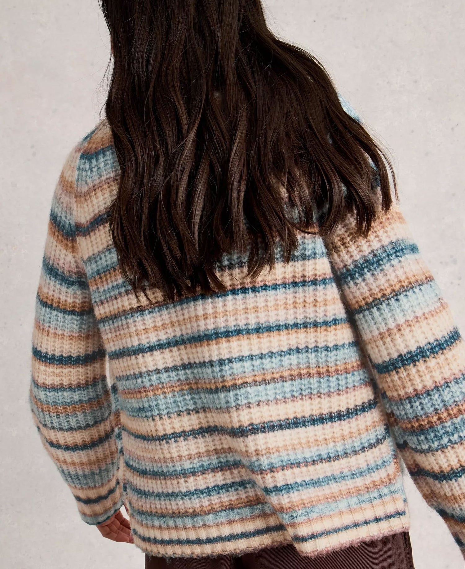 Suzanna Crew Cardi - Blue Multi