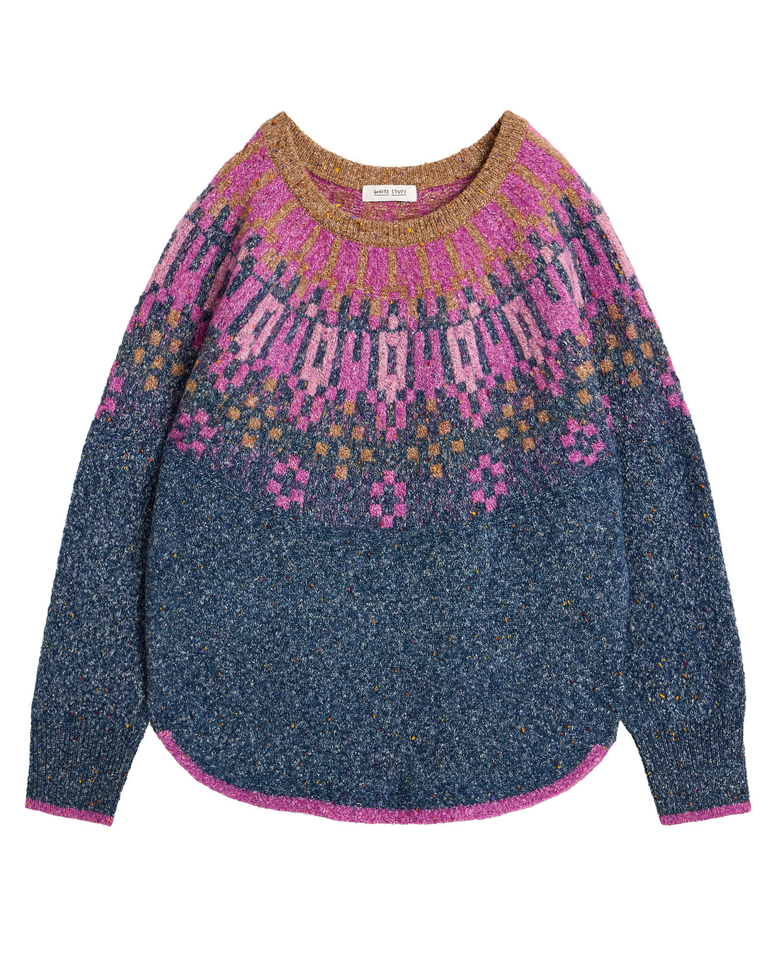Talia Fairisle Jumper - Teal Multi