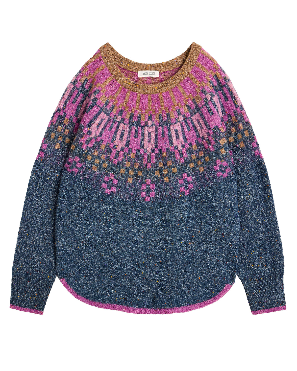 Talia Fairisle Jumper - Teal Multi