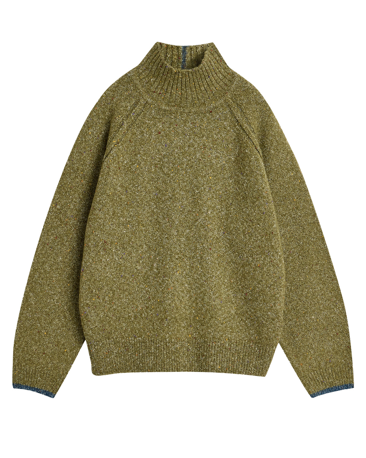Talia Nep High Neck Jumper - Mid Green