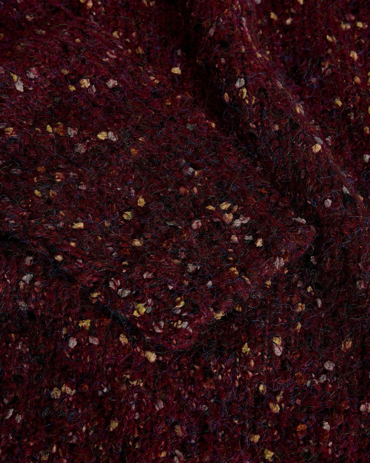 Texture V Neck Jumper - Dark Plum