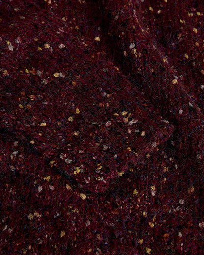 Texture V Neck Jumper - Dark Plum