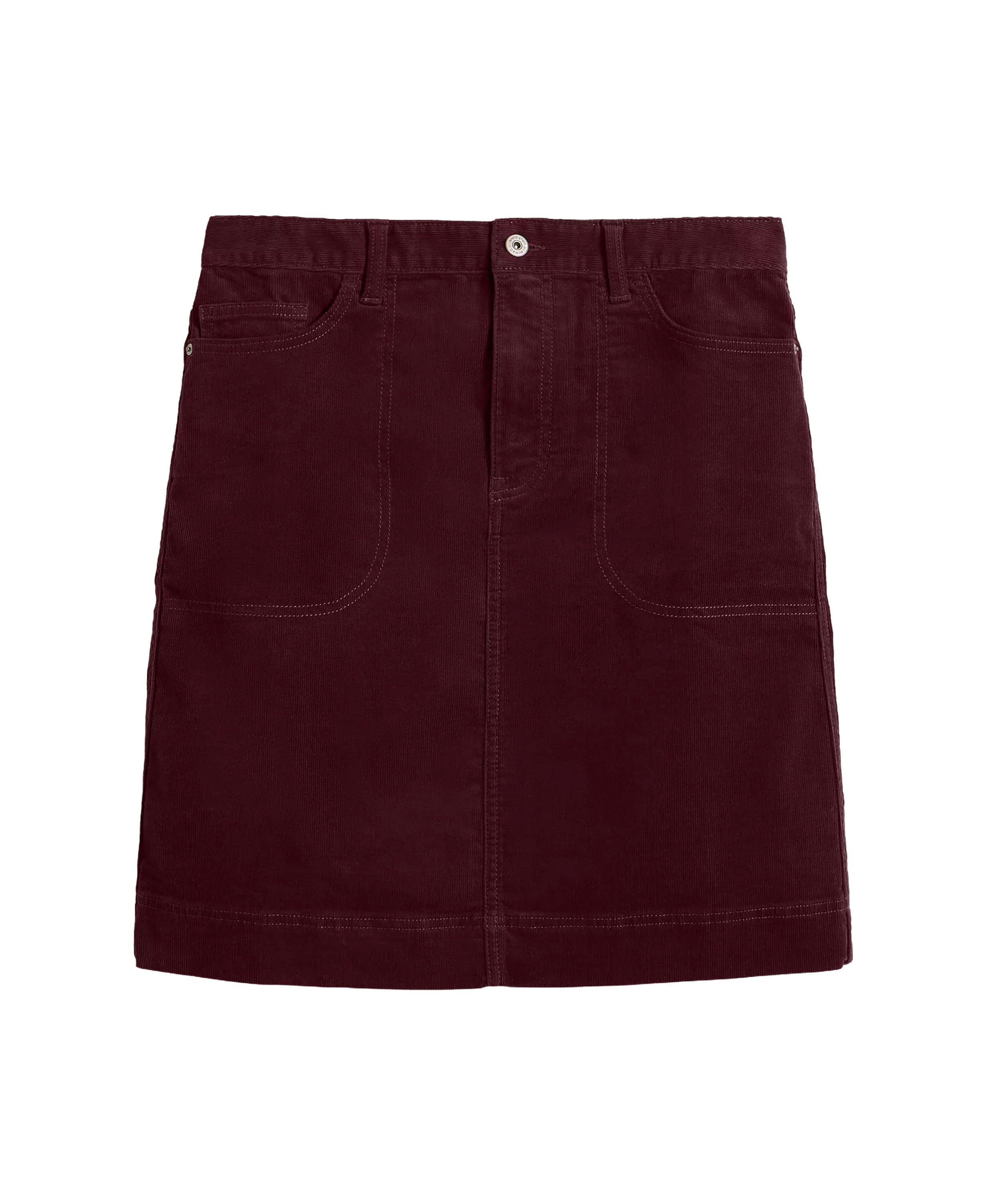Tia Cord Skirt - Dark Plum