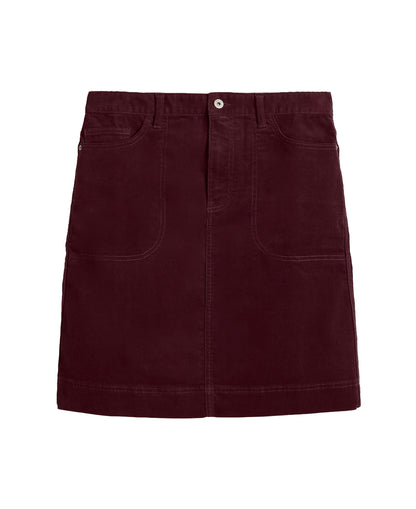 Tia Cord Skirt - Dark Plum