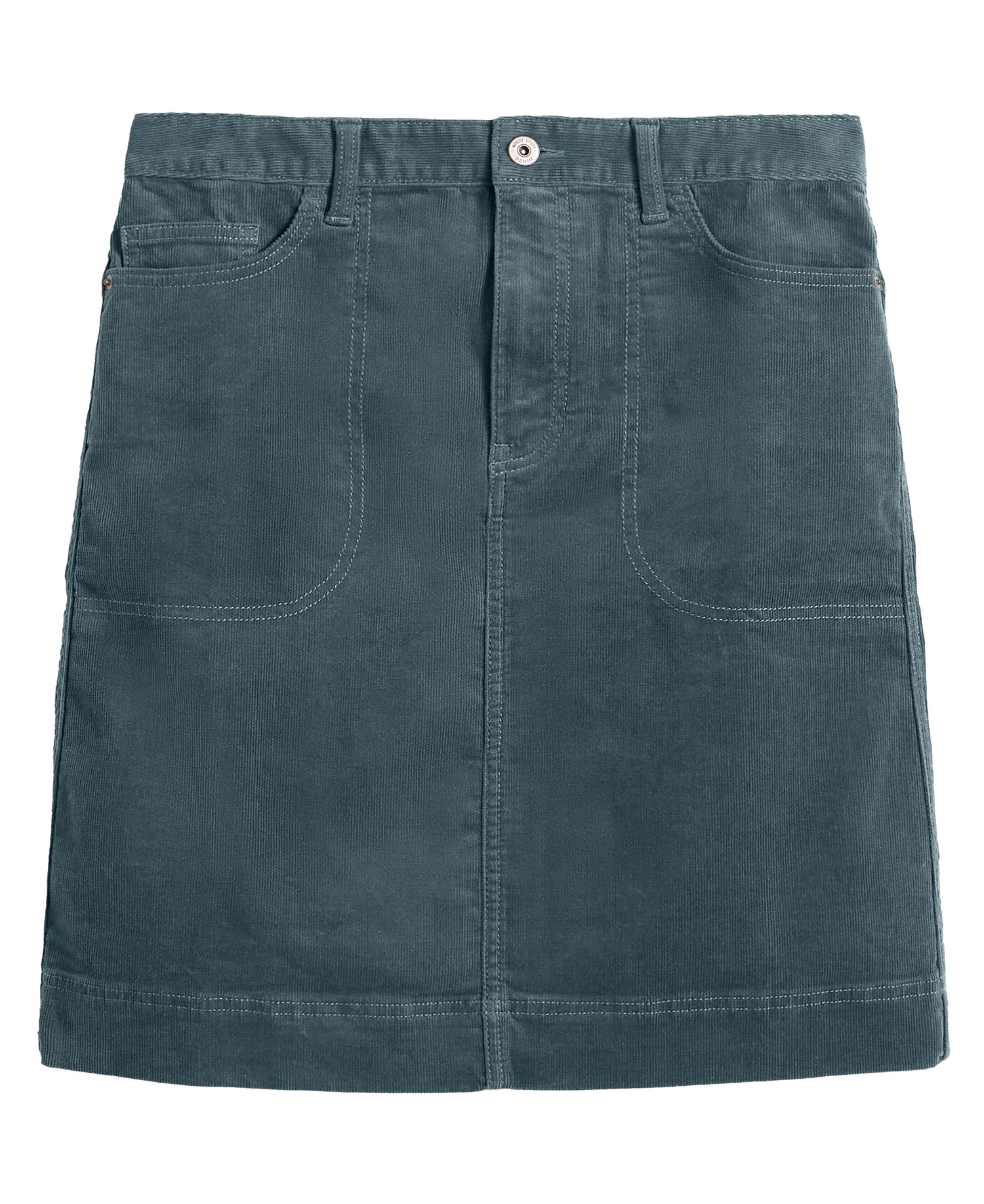 Tia Cord Skirt - Dusky Blue