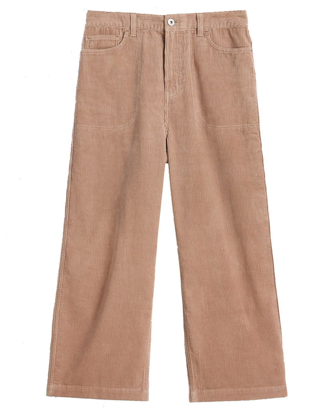Tia Cord Wide Leg Crop - Light Natural