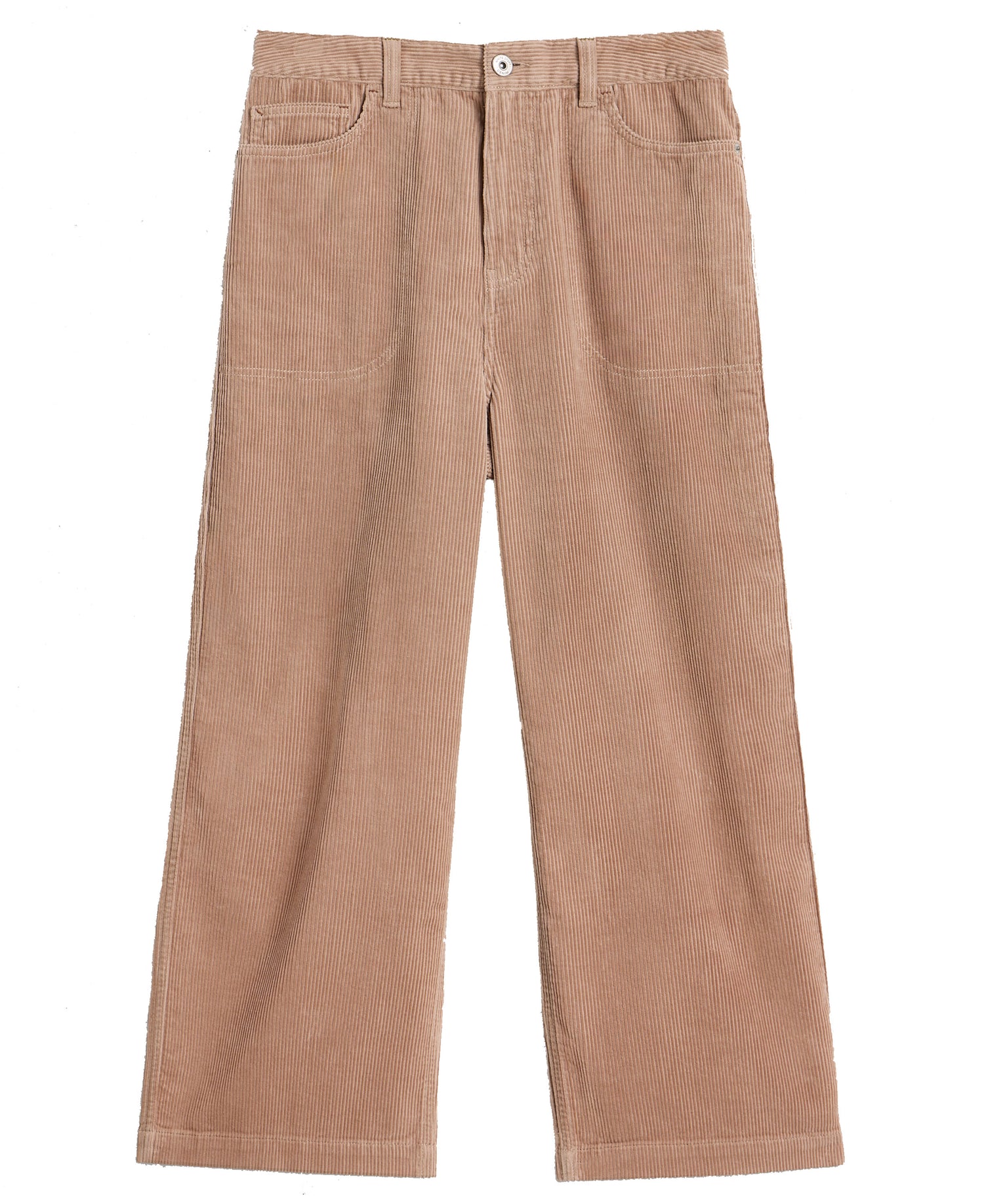 Tia Cord Wide Leg Crop - Light Natural