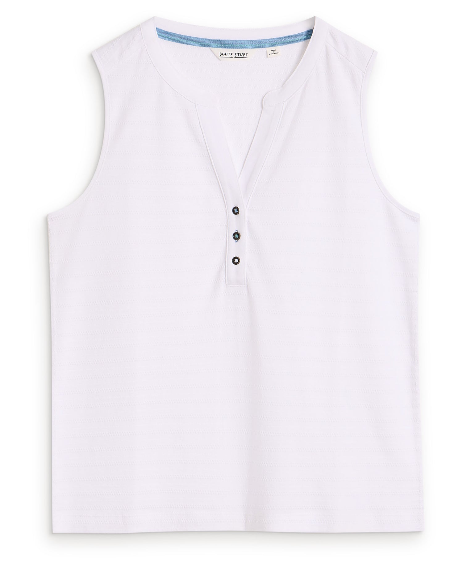 Nora Texture Notch Vest - Brilliant White