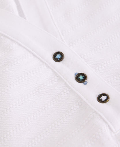 Nora Texture Notch Vest - Brilliant White