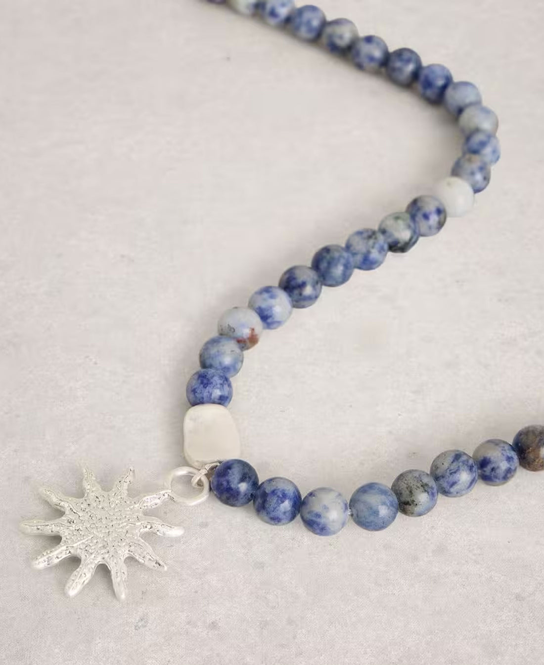 Star Charm Necklace - Light Blue
