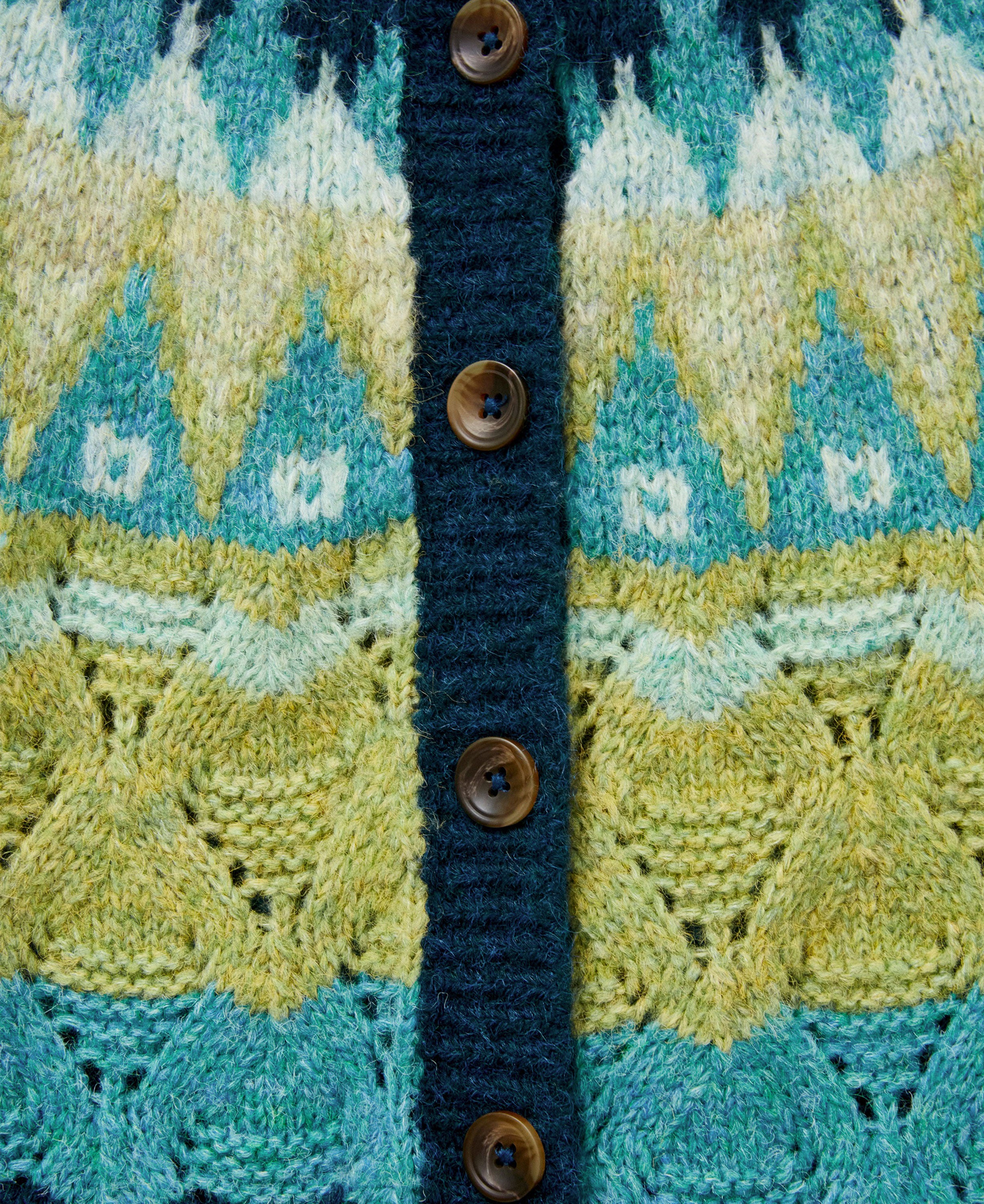 Landmark | White Stuff Yoke Cardi in Green Multi