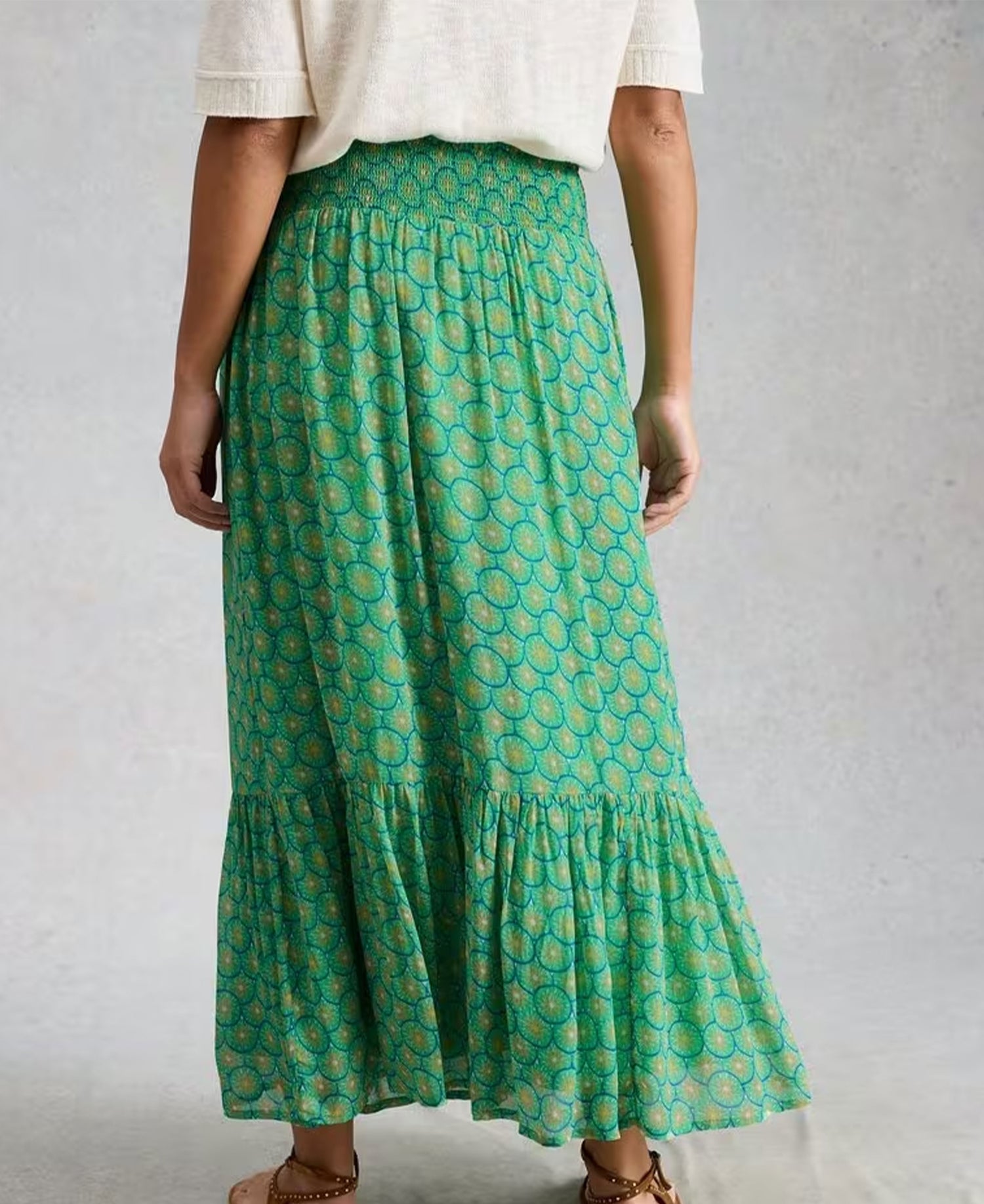 Yuri Maxi Skirt - Green Print