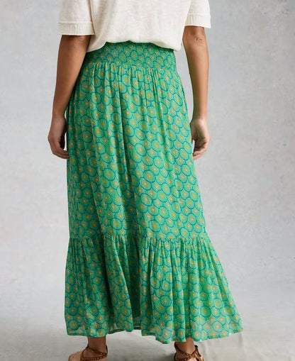 Yuri Maxi Skirt - Green Print