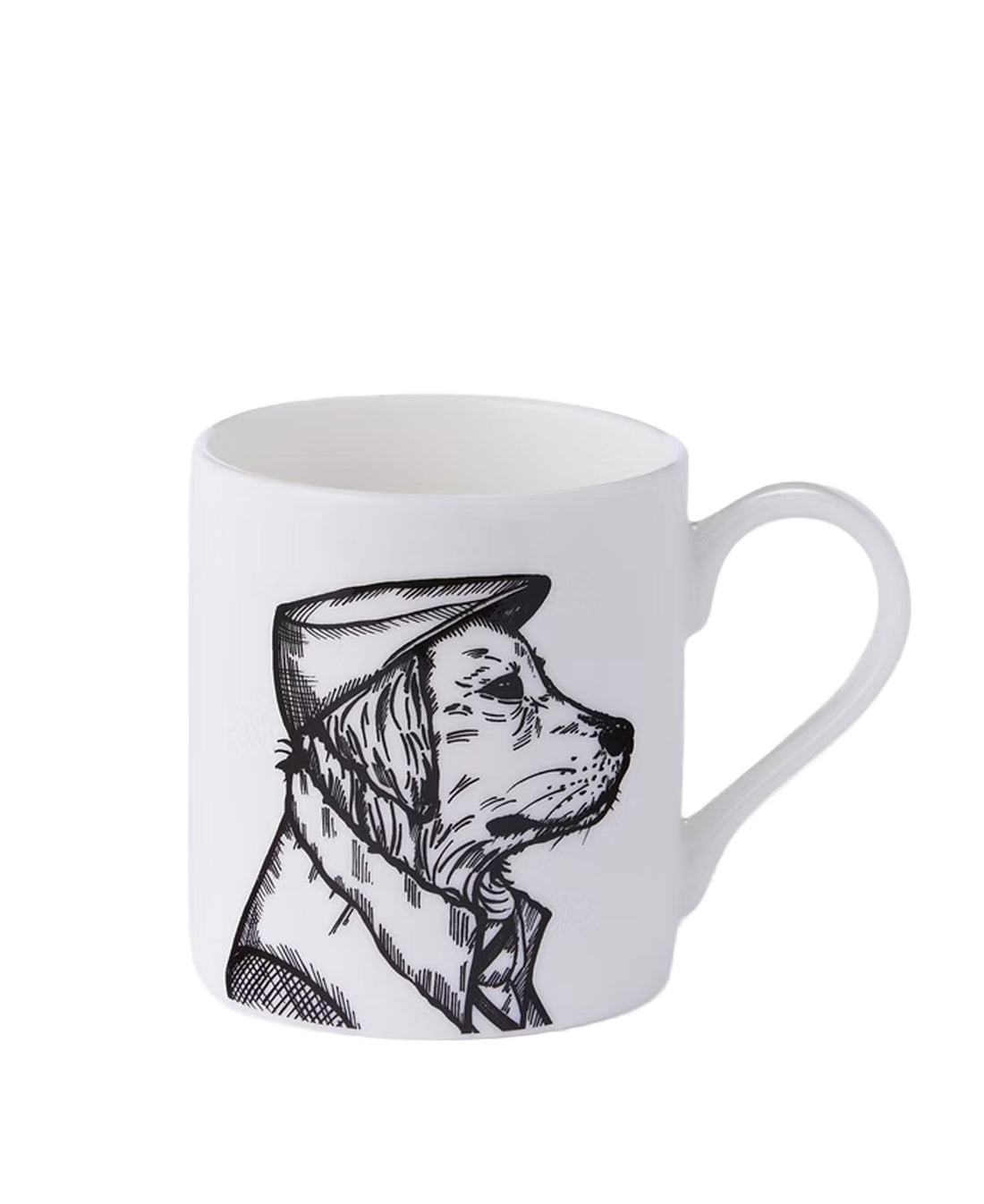 Ted Retriever Bone China Mug - Opaque Black