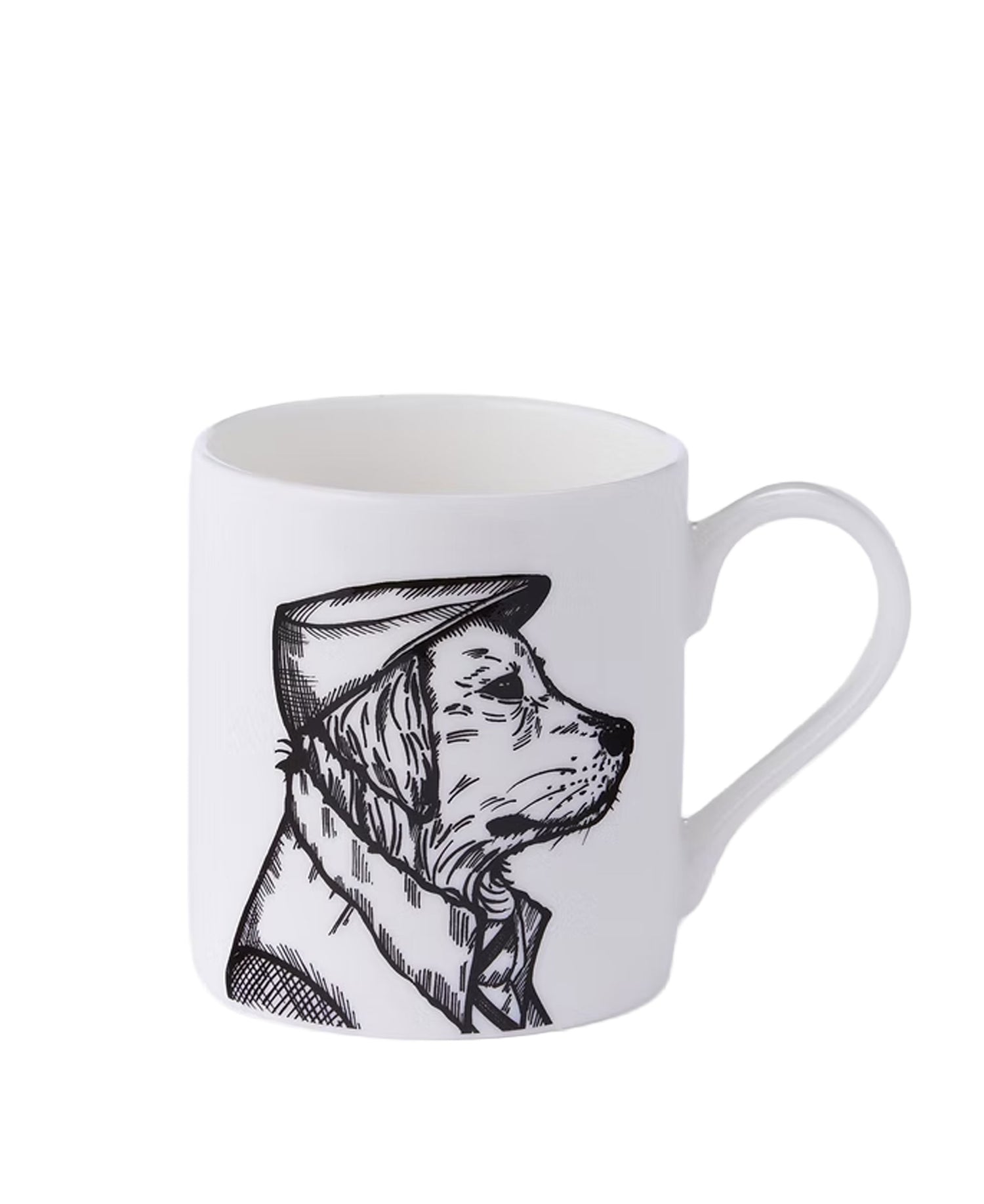 Ted Retriever Bone China Mug - Opaque Black